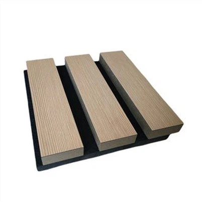 MDF Veneer Slat Acoustic Vaj Huam Sib Luag